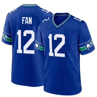 12th Fan Men's Seattle Seahawks Throwback Jersey - Game Royal