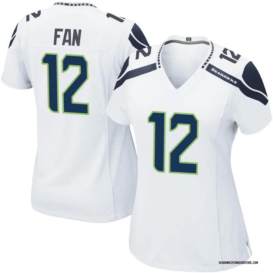 12th Fan Women's Seattle Seahawks Nike Jersey - Game White