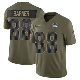 AJ Barner Men's Seattle Seahawks 2025 Salute to Service Jersey - Limited Olive