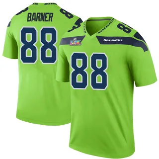 AJ Barner Men's Seattle Seahawks Color Rush Neon Super Bowl LX Patch Jersey - Legend Green