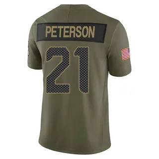 Adrian Peterson Men's Seattle Seahawks Nike 2025 Salute to Service Jersey - Limited Olive