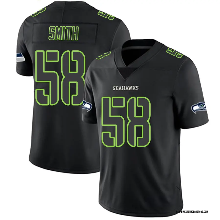Aldon Smith Men's Seattle Seahawks Nike Jersey - Limited Black Impact