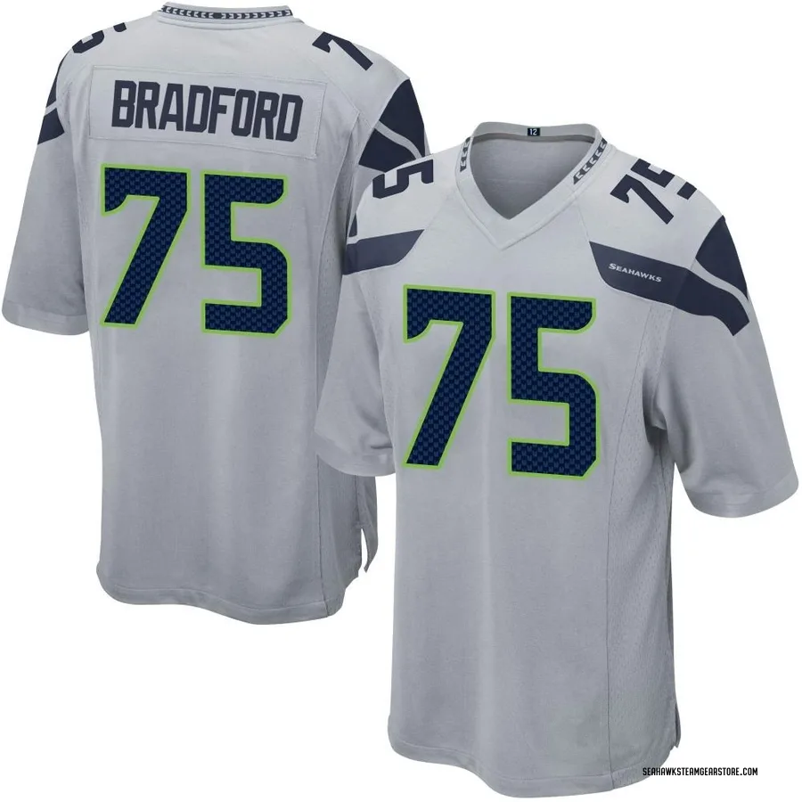 Anthony Bradford Men's Seattle Seahawks Nike Alternate Jersey - Game Gray