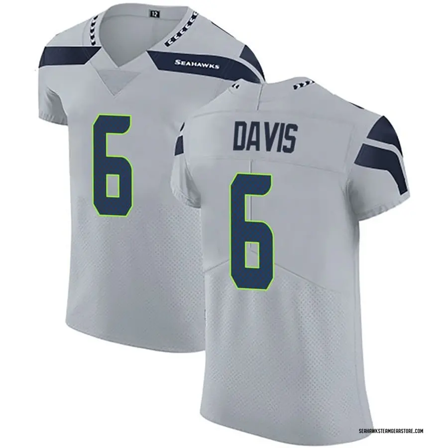 Austin Davis Men's Seattle Seahawks Nike Alternate Vapor Untouchable Jersey - Elite Gray