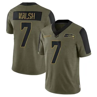 Blair Walsh Men's Seattle Seahawks 2021 Salute To Service Jersey - Limited Olive