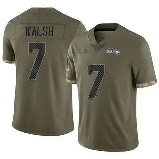 Blair Walsh Men's Seattle Seahawks 2022 Salute To Service Jersey - Limited Olive
