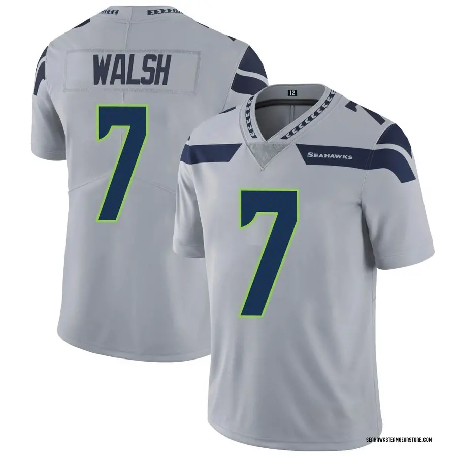 Blair Walsh Men's Seattle Seahawks Nike Alternate Vapor Untouchable Jersey - Limited Gray