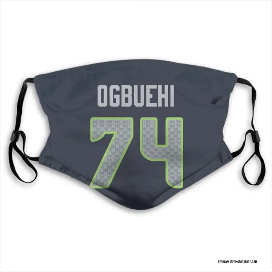 Cedric Ogbuehi Seattle Seahawks Jersey Name & Number Face Mask - Navy
