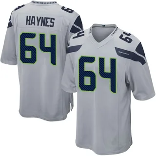 Christian Haynes Men's Seattle Seahawks Nike Alternate Jersey - Game Gray