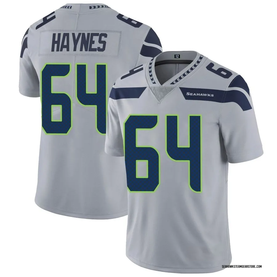 Christian Haynes Men's Seattle Seahawks Nike Alternate Vapor Untouchable Jersey - Limited Gray