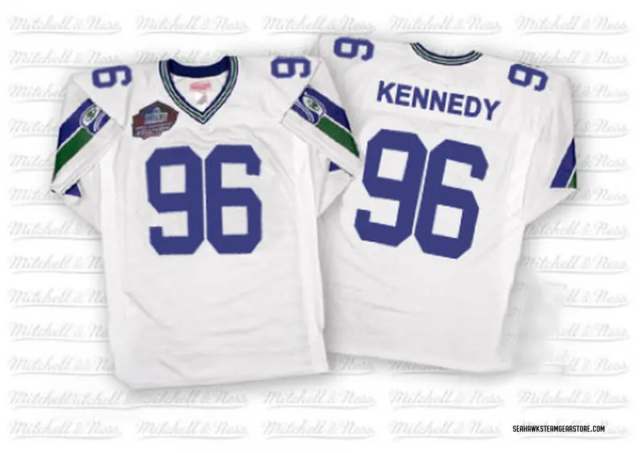 Cortez Kennedy Men's Seattle Seahawks Mitchell and Ness Mitchell And Ness Hall of Fame 2012 Throwback Jersey - Authentic White