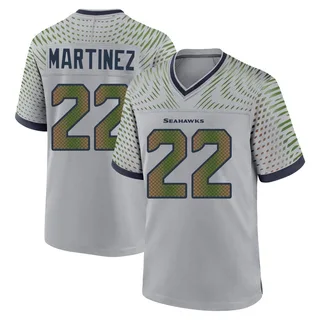 Damien Martinez Men's Seattle Seahawks Wolf 2025 Rivalries Collection Jersey - Game Gray
