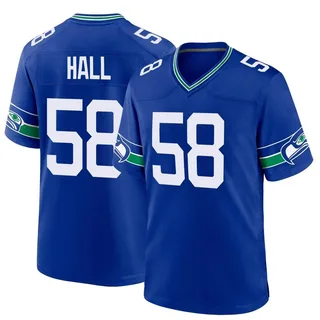 Derick Hall Men's Seattle Seahawks Throwback Jersey - Game Royal