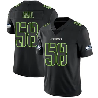 Derick Hall Youth Seattle Seahawks Nike Jersey - Limited Black Impact