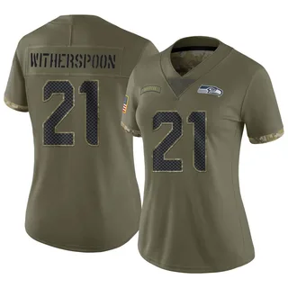 Devon Witherspoon Women's Seattle Seahawks Nike 2022 Salute To Service Jersey - Limited Olive