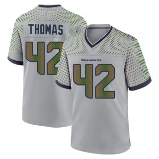 Drake Thomas Men's Seattle Seahawks Wolf 2025 Rivalries Collection Jersey - Game Gray