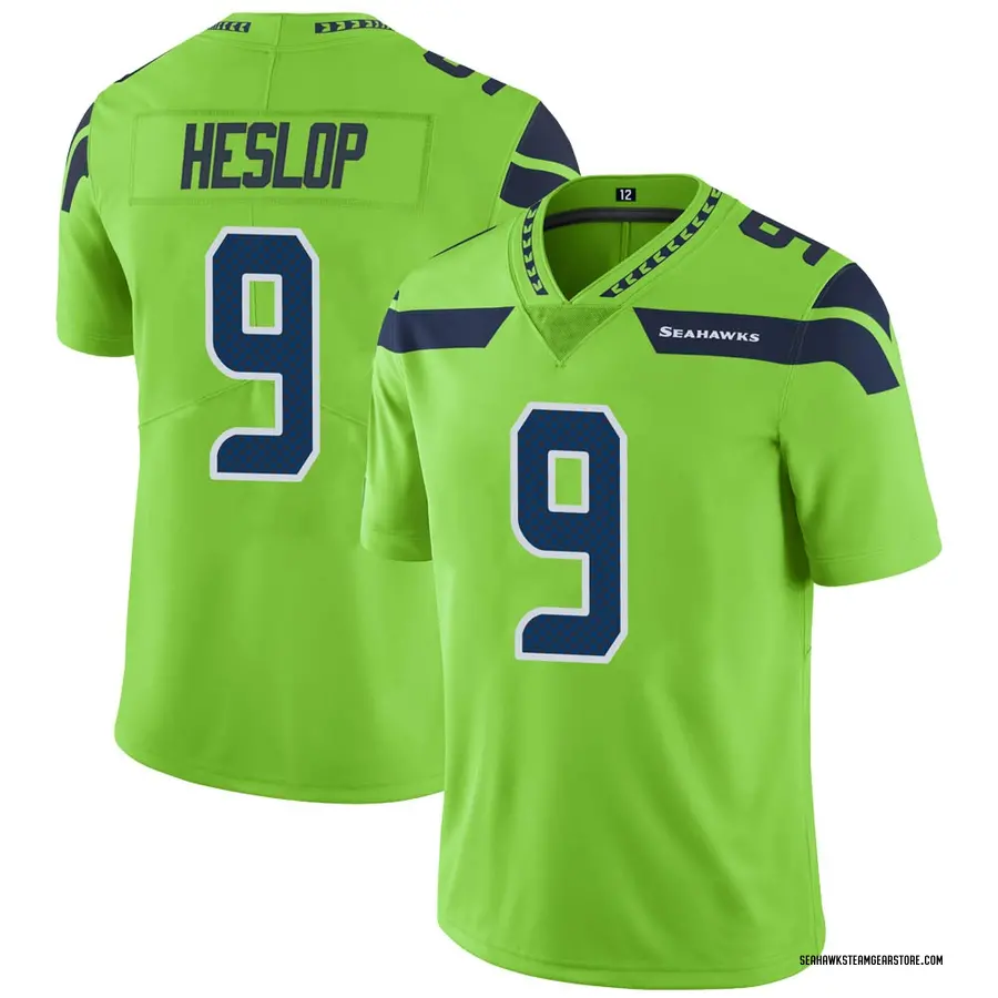 Gavin Heslop Men's Seattle Seahawks Nike Color Rush Neon Jersey - Limited Green