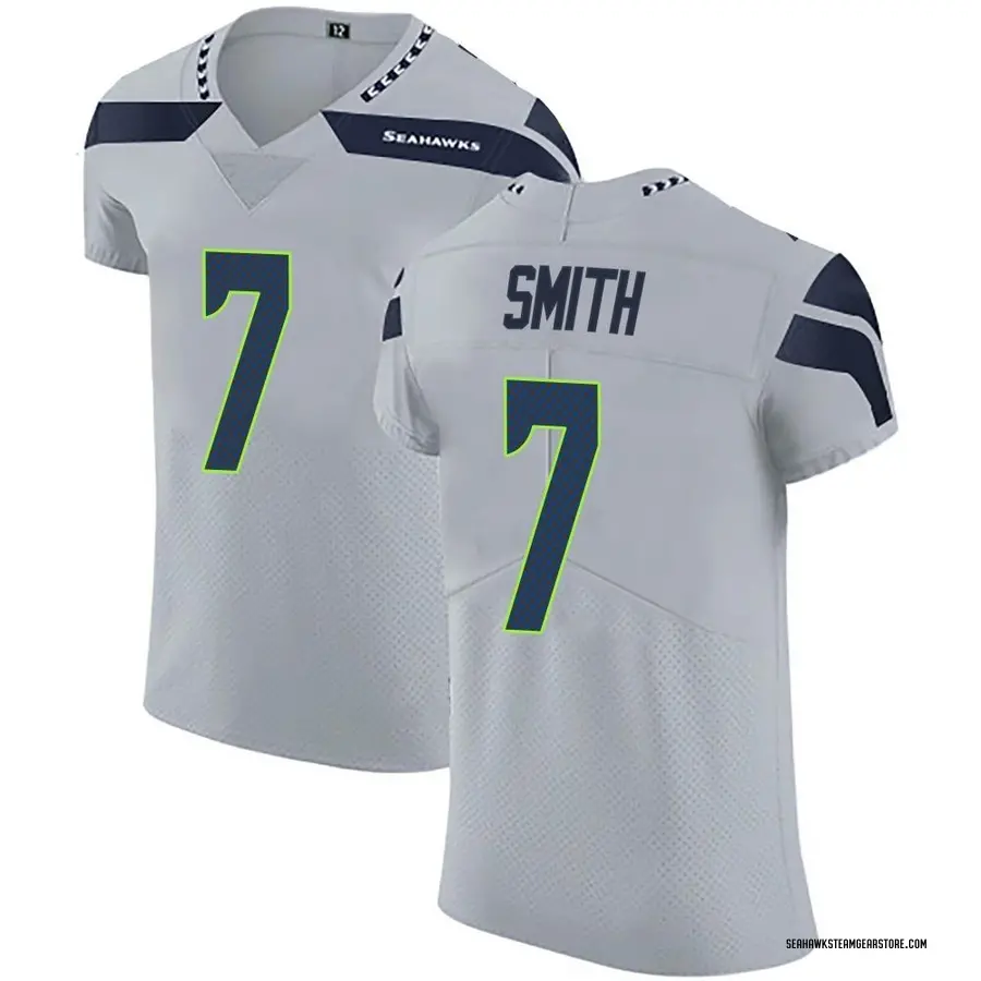Geno Smith Men's Seattle Seahawks Nike Alternate Vapor Untouchable Jersey - Elite Gray