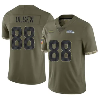 Greg Olsen Men's Seattle Seahawks 2022 Salute To Service Jersey - Limited Olive