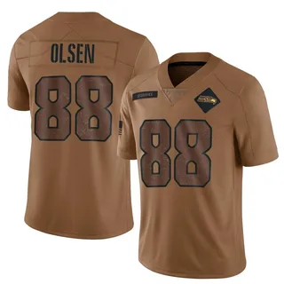 Greg Olsen Men's Seattle Seahawks 2023 Salute To Service Jersey - Limited Brown