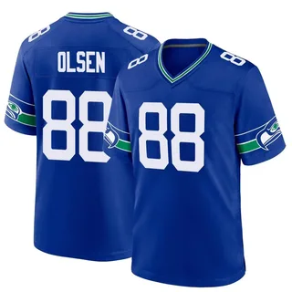 Greg Olsen Men's Seattle Seahawks Throwback Jersey - Game Royal