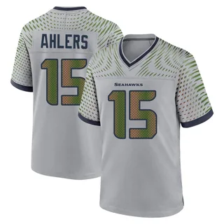 Holton Ahlers Men's Seattle Seahawks Wolf 2025 Rivalries Collection Jersey - Game Gray