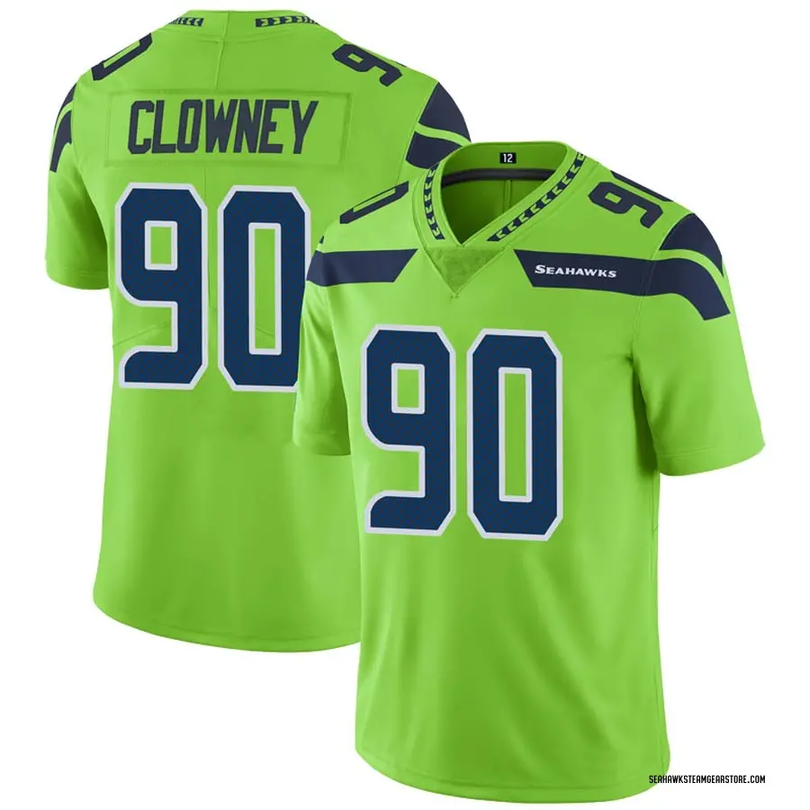 Jadeveon Clowney Men's Seattle Seahawks Nike Color Rush Neon Jersey - Limited Green