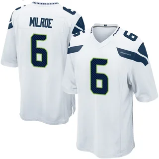 Jalen Milroe Men's Seattle Seahawks Nike Jersey - Game White