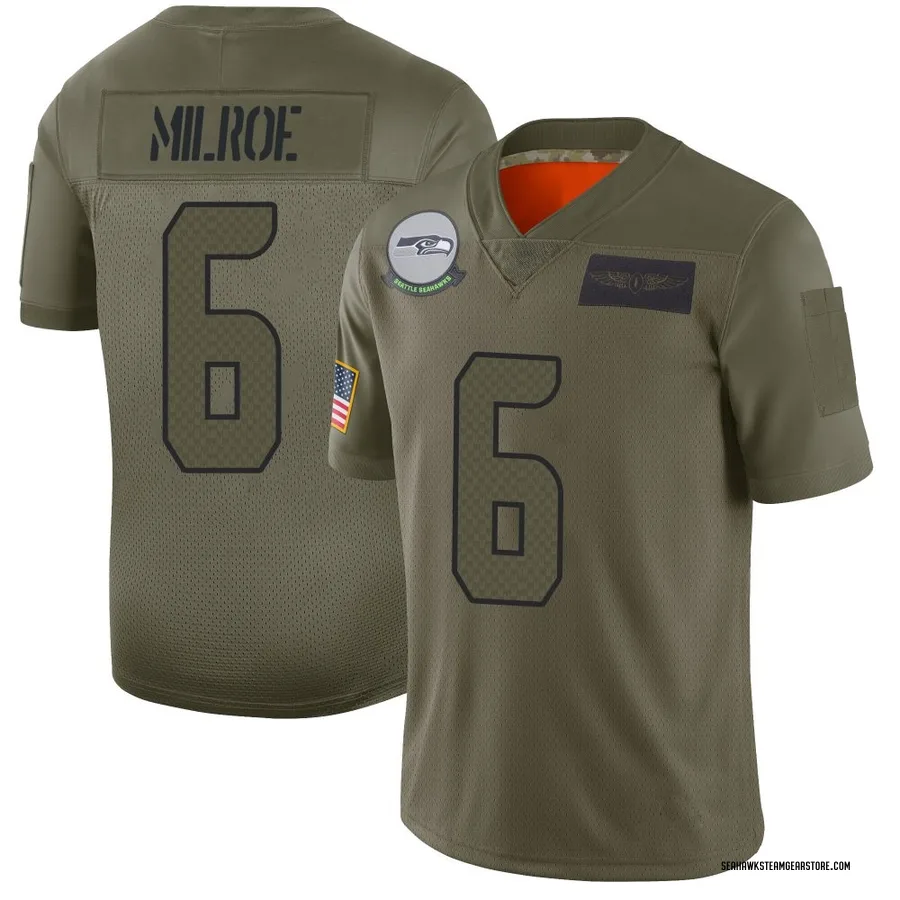 Jalen Milroe Youth Seattle Seahawks Nike 2019 Salute to Service Jersey - Limited Camo