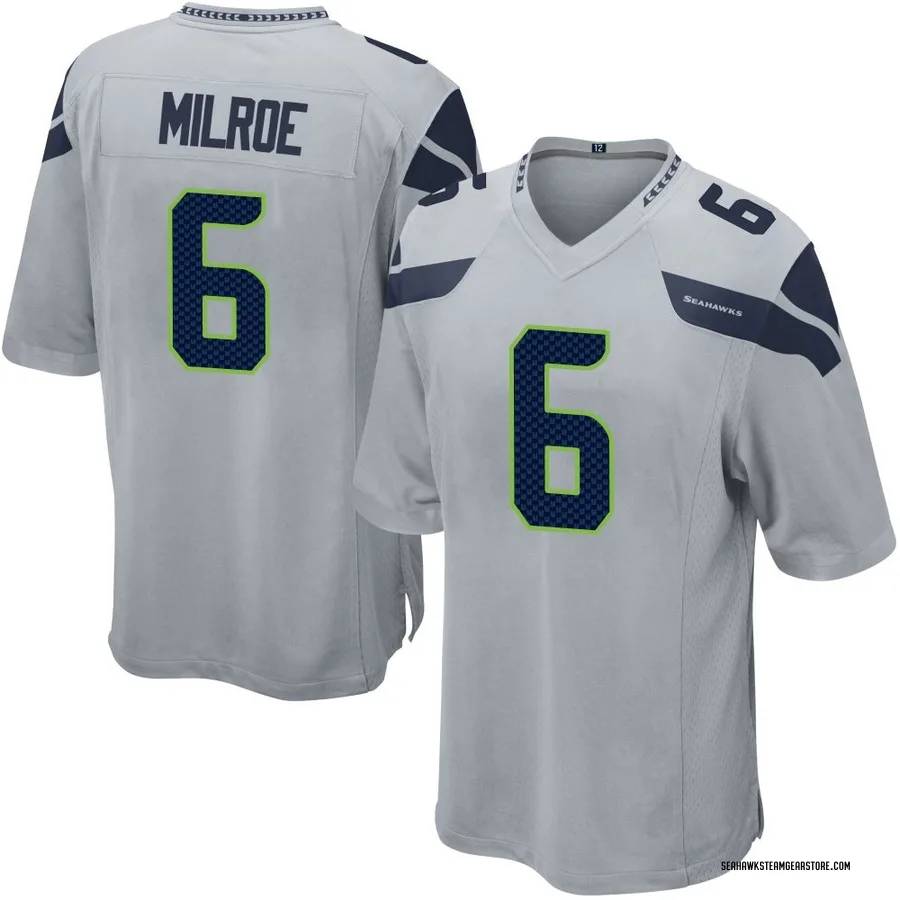 Jalen Milroe Youth Seattle Seahawks Nike Alternate Jersey - Game Gray