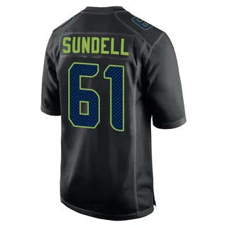Jalen Sundell Men's Seattle Seahawks Nike Carbon Fashion Jersey - Game Black