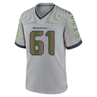 Jalen Sundell Men's Seattle Seahawks Nike Wolf 2025 Rivalries Collection Jersey - Game Gray