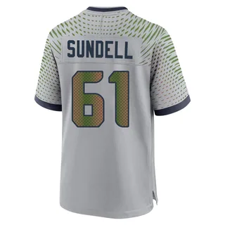 Jalen Sundell Men's Seattle Seahawks Nike Wolf 2025 Rivalries Collection Jersey - Game Gray