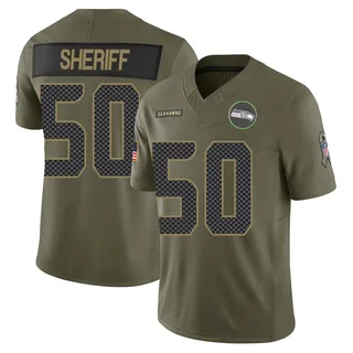 Jamie Sheriff Men's Seattle Seahawks 2025 Salute to Service Jersey - Limited Olive