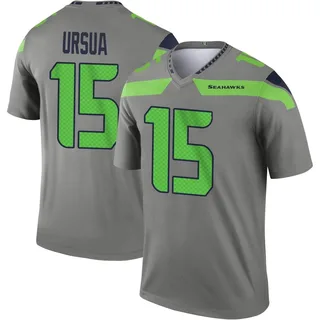John Ursua Men's Seattle Seahawks Steel Inverted Jersey - Legend