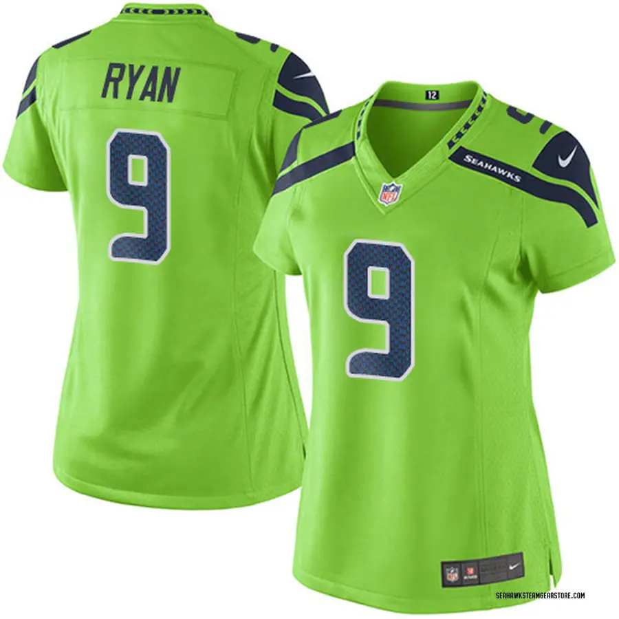 Jon Ryan Women's Seattle Seahawks Nike Color Rush Jersey - Limited Green