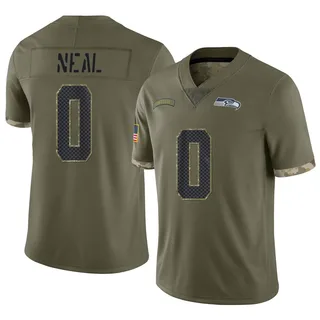 Julian Neal Men's Seattle Seahawks Nike 2022 Salute To Service Jersey - Limited Olive