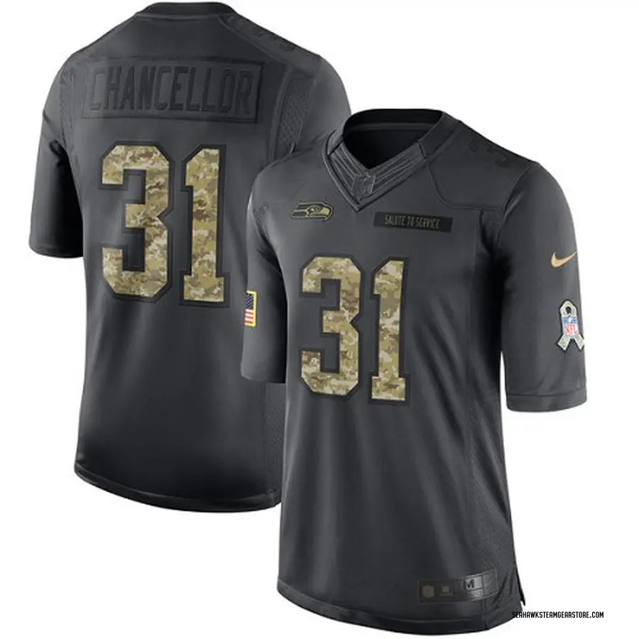 Kam Chancellor Men's Seattle Seahawks Nike 2016 Salute to Service Jersey - Limited Black