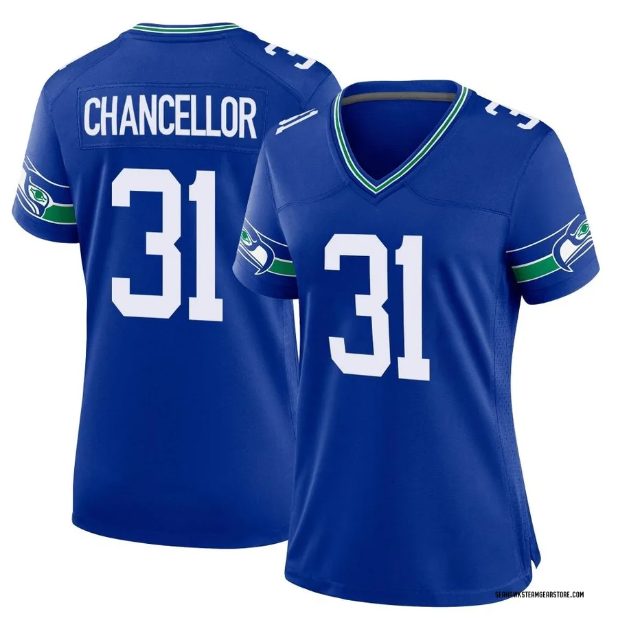 Kam Chancellor Women's Seattle Seahawks Nike Throwback Jersey - Game Royal