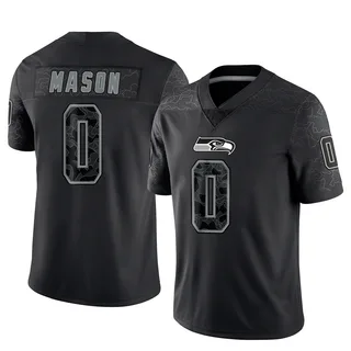 Lance Mason Men's Seattle Seahawks Nike Reflective Jersey - Limited Black