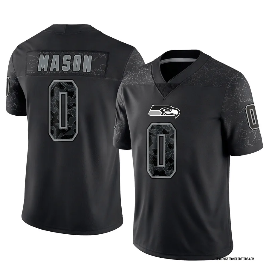 Lance Mason Men's Seattle Seahawks Nike Reflective Jersey - Limited Black