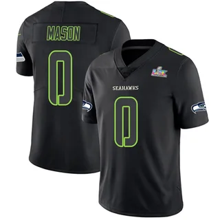 Lance Mason Youth Seattle Seahawks Nike Super Bowl LX Patch Jersey - Limited Black Impact
