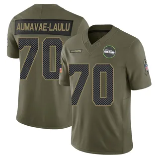 Malaesala Aumavae-Laulu Men's Seattle Seahawks 2025 Salute to Service Jersey - Limited Olive