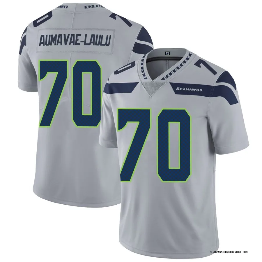 Malaesala Aumavae-Laulu Men's Seattle Seahawks Nike Alternate Vapor Untouchable Jersey - Limited Gray