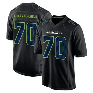 Malaesala Aumavae-Laulu Men's Seattle Seahawks Carbon Fashion Jersey - Game Black
