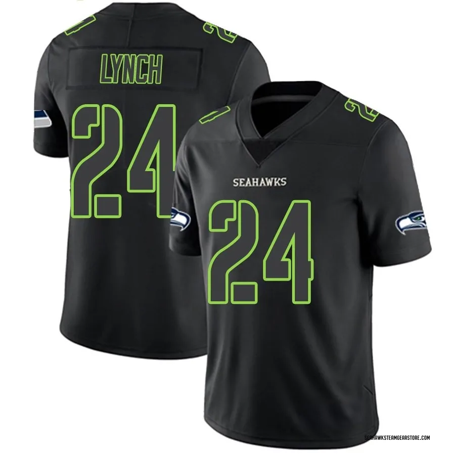 Marshawn Lynch Men's Seattle Seahawks Nike Jersey - Limited Black Impact