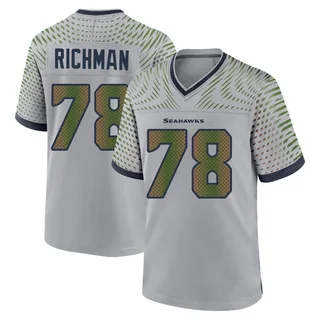 Mason Richman Men's Seattle Seahawks Wolf 2025 Rivalries Collection Jersey - Game Gray