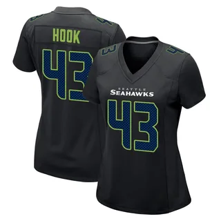Maxen Hook Women's Seattle Seahawks Nike Carbon Fashion Jersey - Game Black