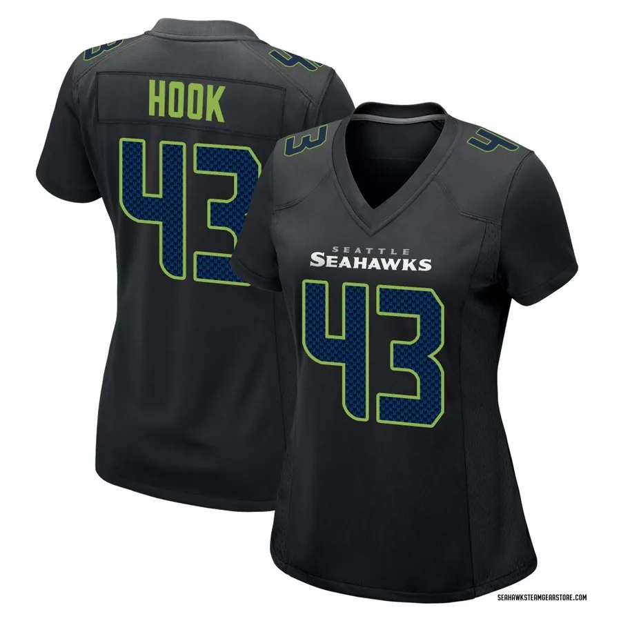 Maxen Hook Women's Seattle Seahawks Nike Carbon Fashion Jersey - Game Black