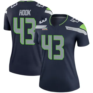 Maxen Hook Women's Seattle Seahawks Nike Super Bowl LX Patch Jersey - Legend Navy